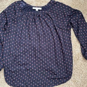 Loft purple long sleeve blouse